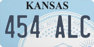 KS license plate 454ALC
