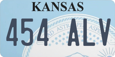 KS license plate 454ALV