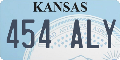 KS license plate 454ALY