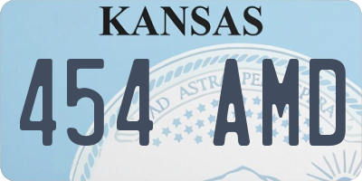KS license plate 454AMD