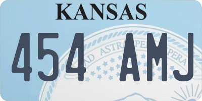 KS license plate 454AMJ