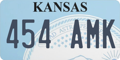 KS license plate 454AMK