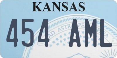 KS license plate 454AML