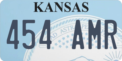 KS license plate 454AMR