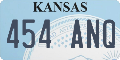 KS license plate 454ANQ