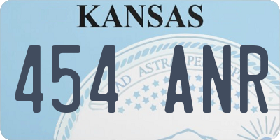 KS license plate 454ANR