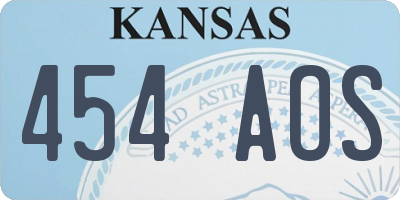 KS license plate 454AOS