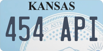 KS license plate 454API