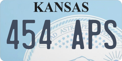 KS license plate 454APS