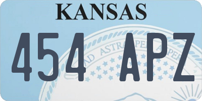 KS license plate 454APZ