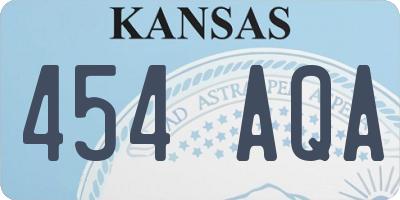 KS license plate 454AQA