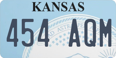KS license plate 454AQM