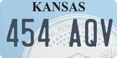 KS license plate 454AQV