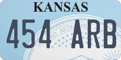 KS license plate 454ARB