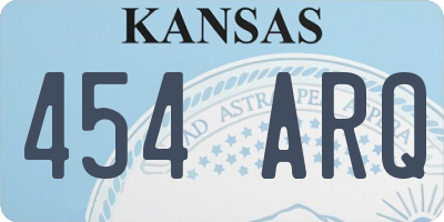 KS license plate 454ARQ