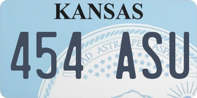 KS license plate 454ASU