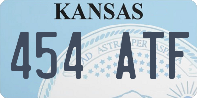KS license plate 454ATF