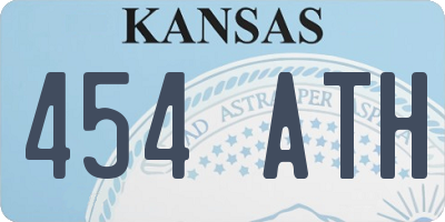 KS license plate 454ATH