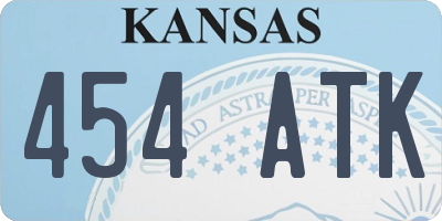 KS license plate 454ATK