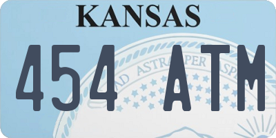 KS license plate 454ATM