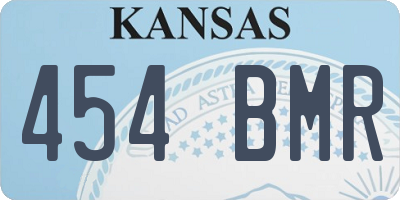KS license plate 454BMR