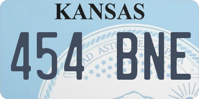 KS license plate 454BNE