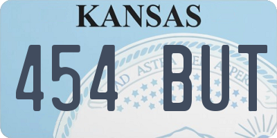 KS license plate 454BUT