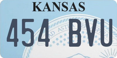 KS license plate 454BVU