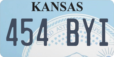 KS license plate 454BYI