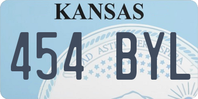 KS license plate 454BYL