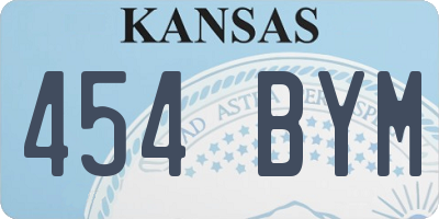 KS license plate 454BYM