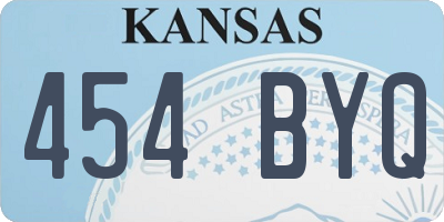 KS license plate 454BYQ