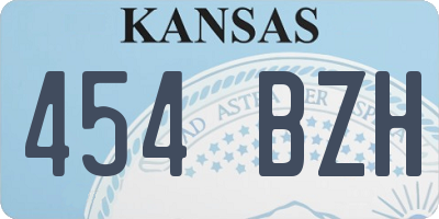 KS license plate 454BZH