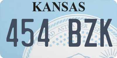 KS license plate 454BZK