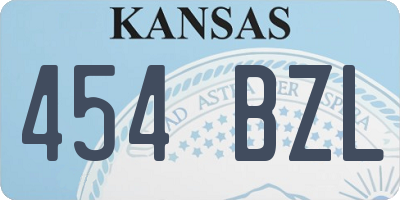 KS license plate 454BZL