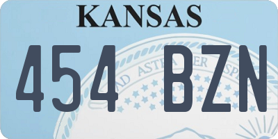 KS license plate 454BZN