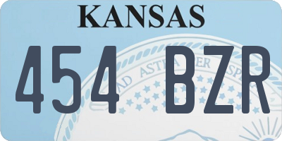 KS license plate 454BZR