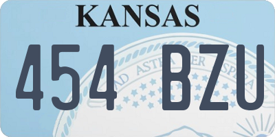 KS license plate 454BZU