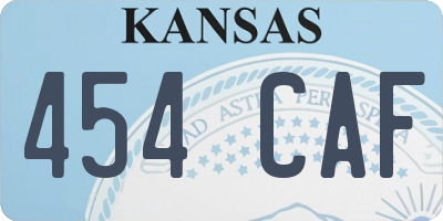 KS license plate 454CAF