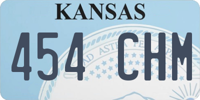 KS license plate 454CHM