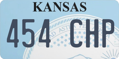 KS license plate 454CHP
