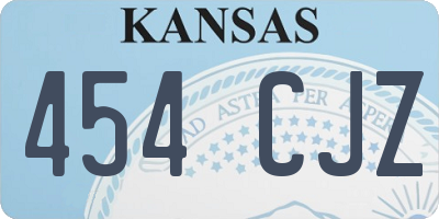 KS license plate 454CJZ