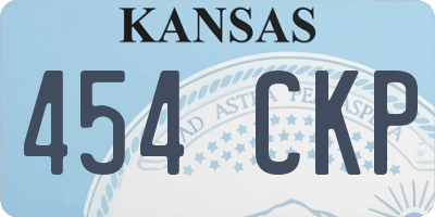 KS license plate 454CKP