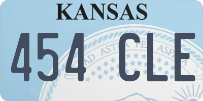 KS license plate 454CLE