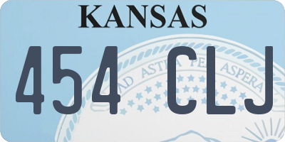 KS license plate 454CLJ
