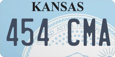KS license plate 454CMA