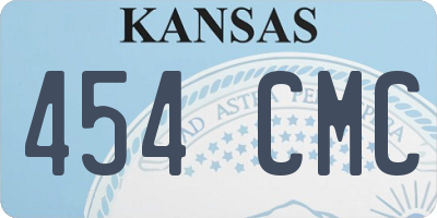 KS license plate 454CMC