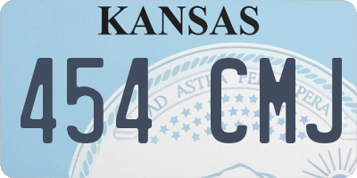 KS license plate 454CMJ