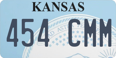 KS license plate 454CMM