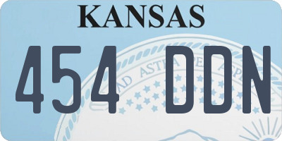 KS license plate 454DDN